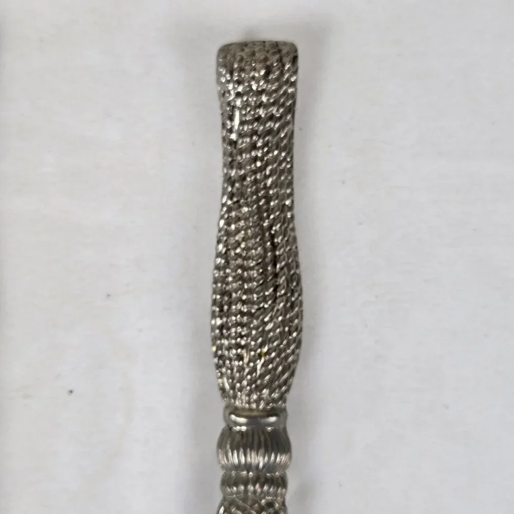 Vintage Silea Silver Plate Salad Servers Tassel Look Handles Heavy Weight